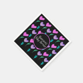 Heart Floral Valentinstag Babydusche Serviette (Ecke)