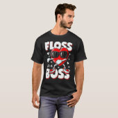Heart Floss Like A Boss Valentines Day Boys Kids F T-Shirt (Vorne ganz)