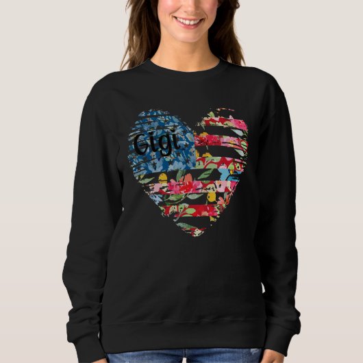 Heart Flower Flag Gigi Sweatshirt (Vorderseite)