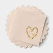 Heart Foil Stamps Napkins Servietten Mit Folie (Insitu (Gestapelt))