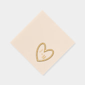 Heart Foil Stamps Napkins Servietten Mit Folie (Rechts)