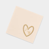 Heart Foil Stamps Napkins Servietten Mit Folie (Links)