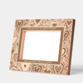 Heart & Foliage Valentinstag Hochzeitstag Geätzte Rahmen (Links)