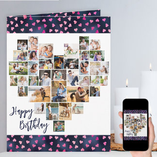 Heart Foto Collage 36 Pic Liebe Herz Geburtstag Karte