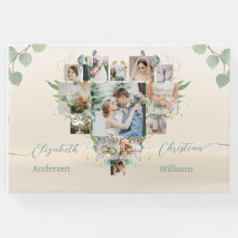 Heart Foto Collage Eucalyptus Wedding Gästebuch