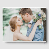 Heart Foto Collage Eucalyptus Wedding Gästebuch (Rückseite)