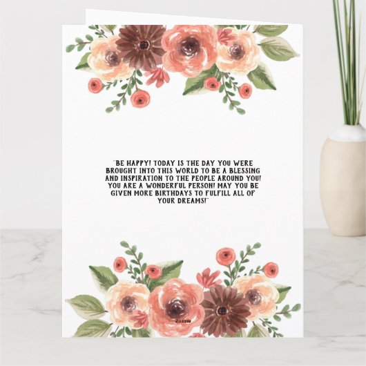 Heart Foto Personalisiert Script Geburtstag Karte (Rückseite)