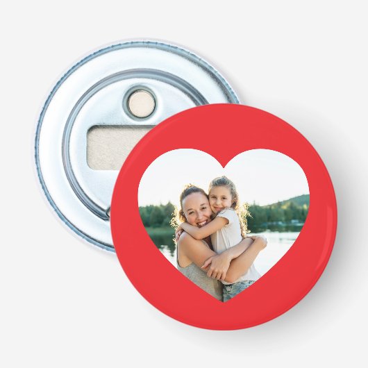 Heart Foto Red Flaschenöffner (Vorderseite)