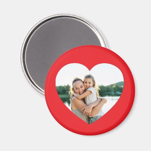 Heart Foto Red Magnet (Vorderseite/Rückseite)