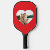 Heart Foto Red Pickleball Schläger (Vorderseite)