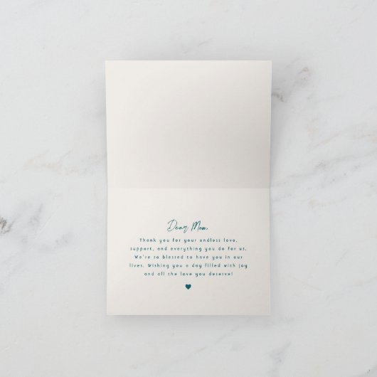 Heart Foto Script glücklich Muttertag Karte (Innenseite)