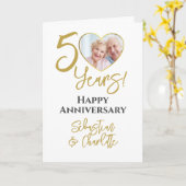 Heart Foto zum 50. Geburtstag Karte (Gelbe Blume)