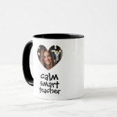 Heart Frame Custom Photo Teacher Mug Tasse (Vorderseite Links)