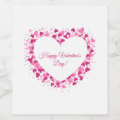 Heart Frame Valentine's Wine Label Weinetikett (Einzelnes Label)