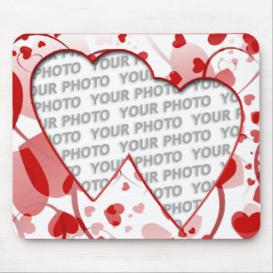 Heart Frames 2 + your photo Mousepad