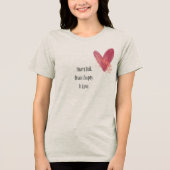 Heart Full. Brain Empty. In Love  T-Shirt Tri-Blend Shirt (Vorderseite)