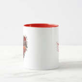 Heart Full of Flowers Vintage Valentine Tasse (Zentrum)