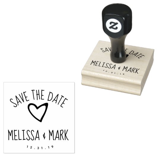 Heart Fun Letting Save the Date Gummistempel (Stempel)
