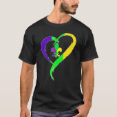 Heart Funny Fleur De Lis Cute Mardi Gras Women T-Shirt (Vorderseite)