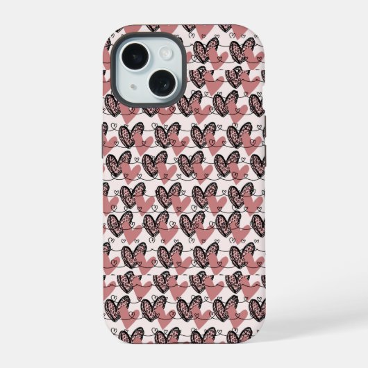 Heart Fusion iPhone Case 15 Hülle (Rückseite)