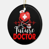 Heart Future Doctor Working Hospital Stethoscope H Keramik Ornament (Links)