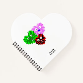 Heart Fuzzies Heart Shaped Spiral Notebook Notizblock