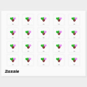 Heart Fuzzies Square Sticker (Blatt)