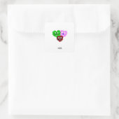 Heart Fuzzies Square Sticker (Tasche)