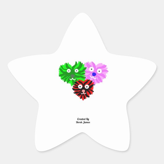 Heart Fuzzies Star Sticker (Vorderseite)