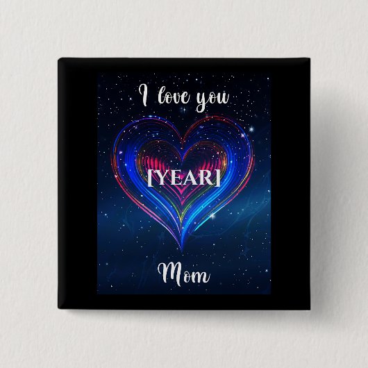 Heart Galaxy Pin / Pin Corazón Galaxia Button (Vorderseite)