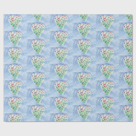 Heart Garden - Kids Art for CHOC Wrapping Paper Geschenkpapier (Flach)