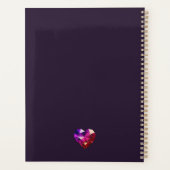 Heart Gemstone 2026 Purple Planner Planer (Rückseite)