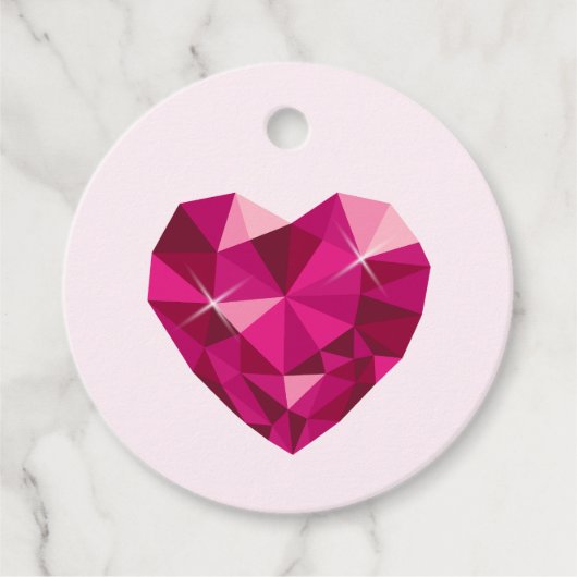 Heart Gemstone Geschenkanhänger (Vorderseite)