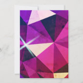 Heart Gemstone Purple 10th Birthday Invitation Einladung (Rückseite)