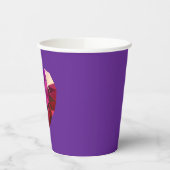 Heart Gemstone Purple Paper Cups Pappbecher (Links)