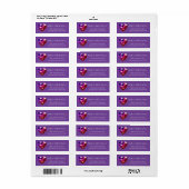 Heart Gemstone Purple Return Address (Vorne)