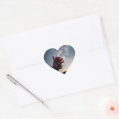 Heart-geprägte Aufkleber mit Rose und Sternen (Umschlag)