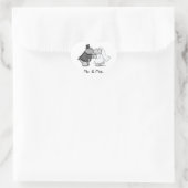 Heart geprägte Sticker Hippo Brie und Rhino Groom (Tasche)