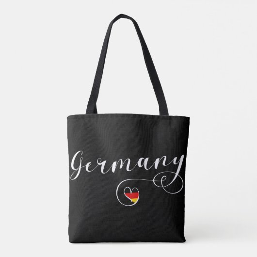 Heart Germany Grocerbeutel, deutsche Flagge Tasche (Rückseite)