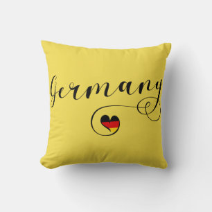 Heart Germany Pillow, deutsch Kissen