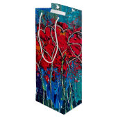 Heart Gift Wine Bag Geschenktüte Für Weinflaschen (Rückseite Schrägansicht)