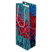 Heart Gift Wine Bag Geschenktüte Für Weinflaschen (Vorderseite Schrägansicht)