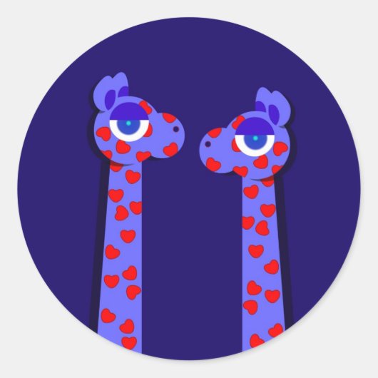 HEART GIRAFFES Stickers (Vorderseite)
