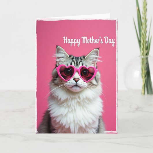 Heart Glasses Mothers Day Card Karte (Vorderseite)