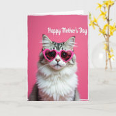 Heart Glasses Mothers Day Card Karte (Gelbe Blume)