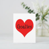 Heart Goalies Postkarte (Stehend Vorderseite)