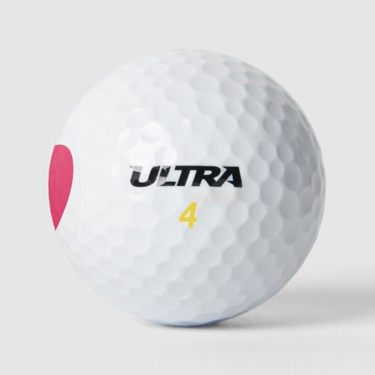 Heart Golf Balls Golfball (Logo)