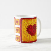 Heart Granny Square Tasse (VorderseiteRechts)