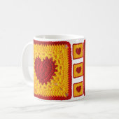 Heart Granny Square Tasse (Vorderseite Links)