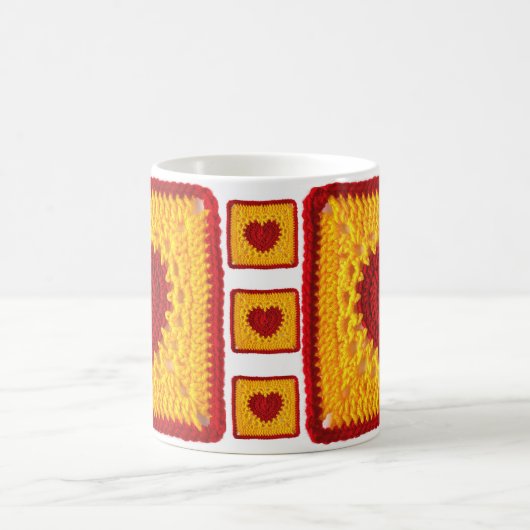 Heart Granny Square Tasse (Mittel)
